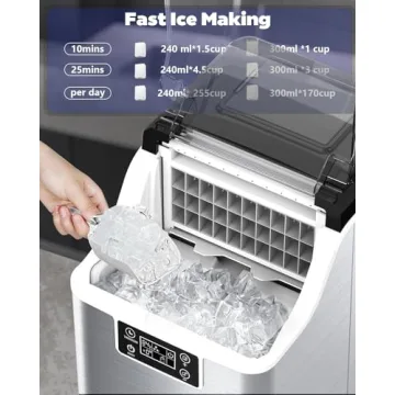 Kndko Ice Maker: 45Lbs/Day & Self-Cleaning Feature