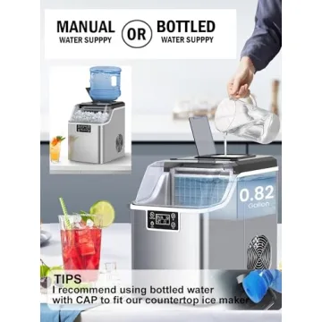 Kndko Ice Maker: 45Lbs/Day & Self-Cleaning Feature