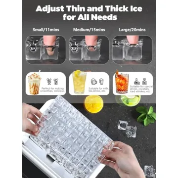 Kndko Ice Maker: 45Lbs/Day & Self-Cleaning Feature