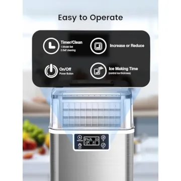 Kndko Ice Maker: 45Lbs/Day & Self-Cleaning Feature