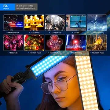 Neewer 2-Pack RGB LED Light Stick Kit, 21W Dimmable 3200K~5600K Bi-Color Handheld Light with 2.4G Remote/360° Full Color/CRI 95+/10 Scenes/Stand/Bag for YouTube and Studio Photography