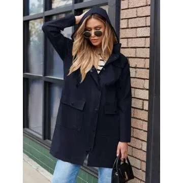 SaphiRose Waterproof Rain Jacket for Women Lightweight Raincoat