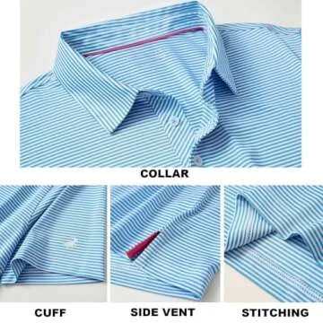 Golf Shirts for Men Moisture Wicking Casual Sport Polo