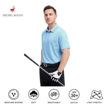 Golf Shirts for Men Moisture Wicking Casual Sport Polo