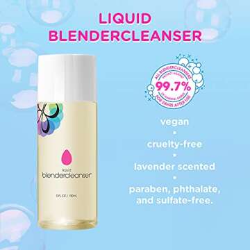 beautyblender® | Blendercleanser® Liquid Lavender Beauty Blender Cleanser, Cleaning Makeup Sponges...