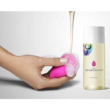 beautyblender® | Blendercleanser® Liquid Lavender Beauty Blender Cleanser, Cleaning Makeup Sponges, Brushes & Applicators, 5 oz