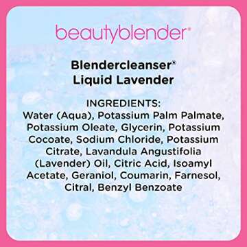 beautyblender® | Blendercleanser® Liquid Lavender Beauty Blender Cleanser, Cleaning Makeup Sponges, Brushes & Applicators, 5 oz