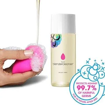 beautyblender® | Blendercleanser® Liquid Lavender Beauty Blender Cleanser, Cleaning Makeup Sponges, Brushes & Applicators, 5 oz