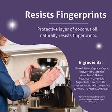 Therapy Stainless Steel Wipes, 30 Count (2 Pack) - Appliance Cleaner for Fridge, Dishwasher, Oven, Stove, Sink, Microwave, and More - Removes Smudges, Fingerprints, and Leaves a Streak-Free Shine