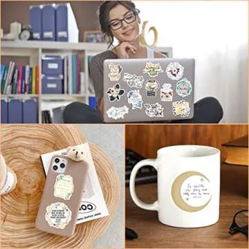 VGZZ Bible Stickers - 100PCS Jesus Scripture Stickers, Verse Journaling Supplies, Adults Decals for Water Bottles