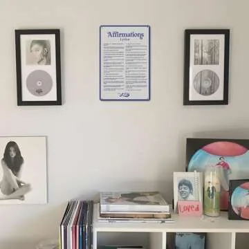 Affirmations Positive Lyrics Sign for Music Lovers 8X12