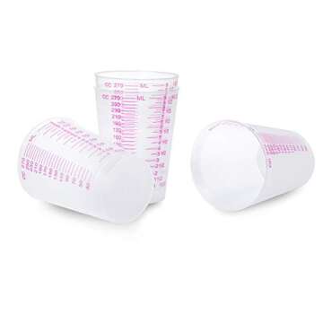 20 10oz Mixing Measuring Cups - Frosted Plastic Cups for Resin, Epoxy, Stain, Pour Art,Mixing Paint