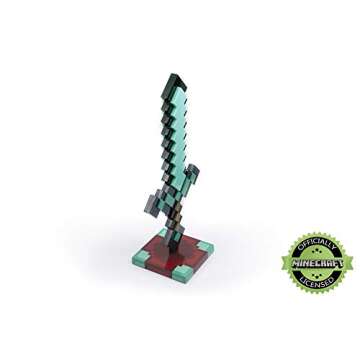 Minecraft Diamond Sword 14 Inch USB Desk LED Night Light - Decorative, Fun, Safe & Awesome Bedside M...
