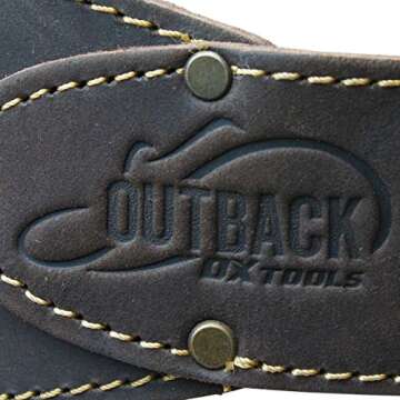 Ox Pro 12-Pocket Drywall Tool Pouch and 3" Tool Belt - Heavy Duty Top Grain Oiled Saddle Leather