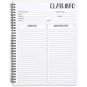 Spiral Bound Weekly Lesson Planner for Teachers