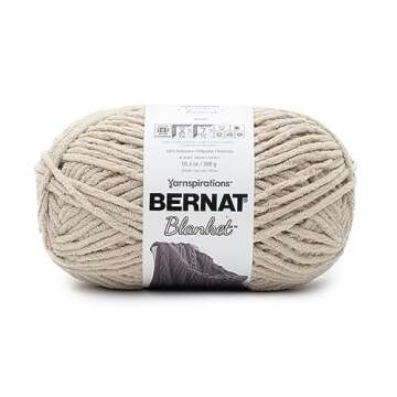 Bernat Blanket Super Bulky Chenille Yarn - 2 Pack, 300g/10.5oz Each, Perfect for Knitting & Crocheti...