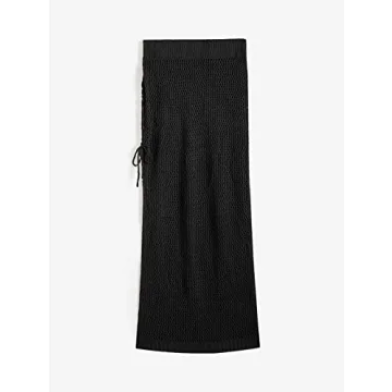 ZAFUL Women's Crochet Swim Cover Up Maxi Beach Skirt Sarong