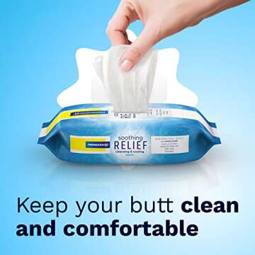 Preparation H Cooling Wipes for Hemorrhoids - 3 Pack