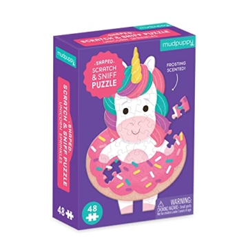 Mudpuppy Unicorn Sprinkles – 48 Piece Mini Scratch & Sniff Puzzle with Colorful and Fun Illustrati...