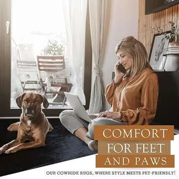 Sunshine Cowhides 100% Genuine Black Cowhide Rug - Luxurious Cow Rug for Bedroom, Kitchen, Living Room & Home Decor - Masterpiece of Style & Functionality for Interior Spaces - Extra Large (6x7-8 Ft.)