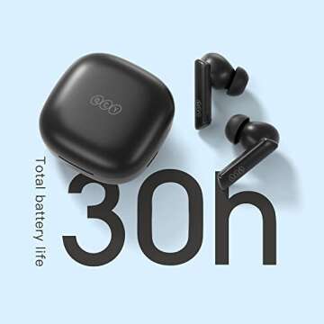 QCY HT05 Active Noise Cancelling Earbuds - 30H Playtime