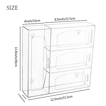 Aphbrada Ziplock Bag Storage Organizer for Kitchen