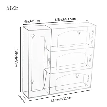 Aphbrada Ziplock Bag Storage Organizer for Kitchen