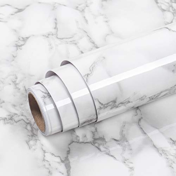 Livelynine Peel and Stick Marble Wallpaper for Home Decor