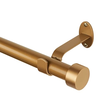 Elrene Home Fashions Serena Curtain Rod, Adjustable 48"-86" Soft Gold