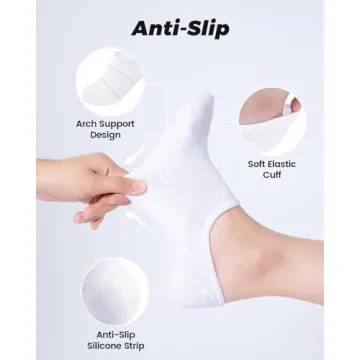 IDEGG No Show Socks - Stylish Anti-Slip Comfort for All