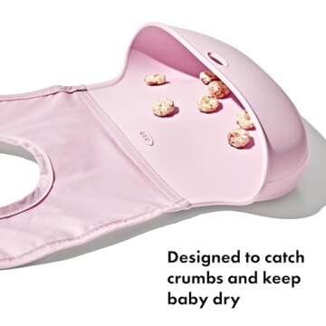 OXO Tot Roll-Up Bib - 2 Pack - Drizzle and Blossom