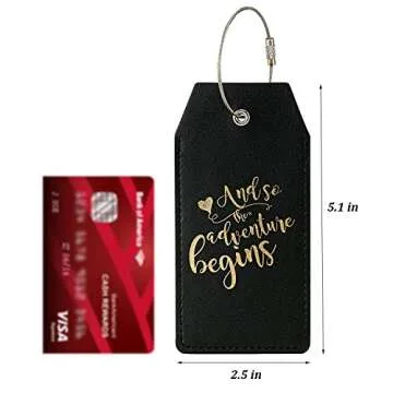 Trendy and Durable PU Leather Luggage Tags for Travelers