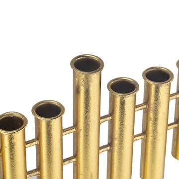 WOPARTY Hanukkah Menorah Jewish Candle Sticks - Holyland 9 Branch Candle Holder （10״ high,Gold