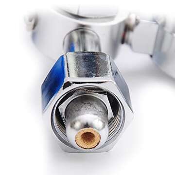 WX-YQ01 Oxygen Pressure Reducer Meter Regulator CGA540 Buoy with G5/8-14 Outlet Female Thread and Tube