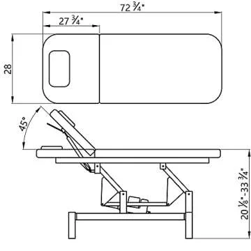 Dir Spa Electrical Facial Beauty Bed All Purpose Massage Table Medical Examination Bed MAR Egeo