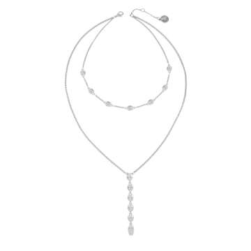 Vince Camuto Silvertone Layered Necklace
