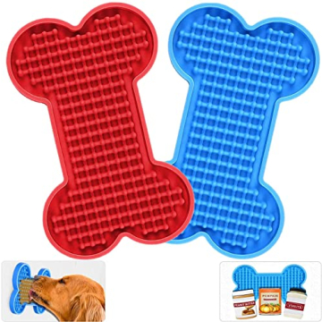 Petbank Lick Mat for Dogs Peanut Butter Licking Mats Slow Feeding Dog Bowl, Tattoo and Anxiety Reduc...