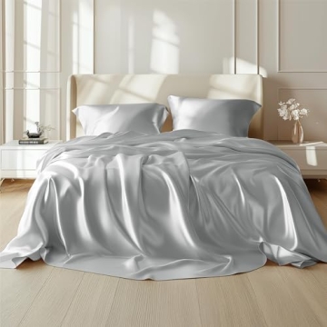 Bedsure Satin Sheets - 4-Piece Luxury Satin Sheet Set for Comfort and Style