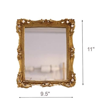 Lemonadeus Ornate Gold Baroque Frame Mirror 11x9.5