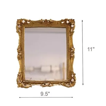 Lemonadeus Ornate Gold Baroque Frame Mirror 11x9.5