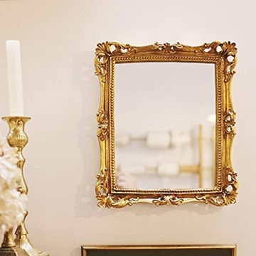 Lemonadeus Ornate Gold Baroque Frame Mirror 11x9.5