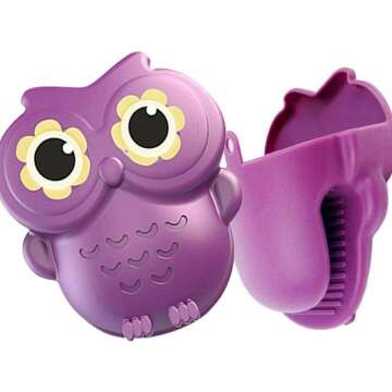 Cute Owl Silicone Oven Mitts - Heat Resistant Grippers