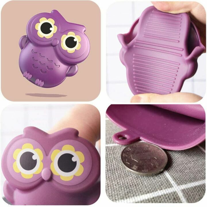 Cute Owl Silicone Oven Mitts - Heat Resistant Grippers