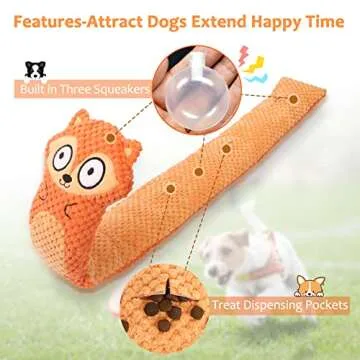 Letsmeet Squeak Dog Toys, Dog Puzzle Toys IQ Training, Dog Snuffle Toys Foraging Instinct Training P...