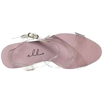 Chic Ellie Shoes Women's Clear Platform Sandals
