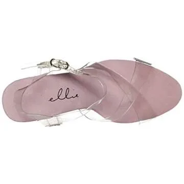 Chic Ellie Shoes Women's Clear Platform Sandals