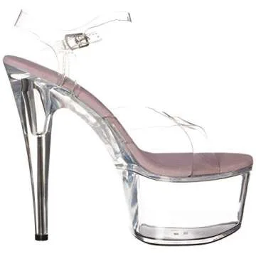 Chic Ellie Shoes Women's Clear Platform Sandals
