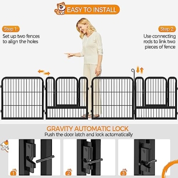 Yaheetech Dog Playpen 16 Panels Heavy Duty for Pets