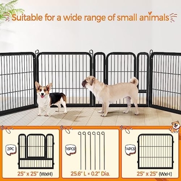 Yaheetech Dog Playpen 16 Panels Heavy Duty for Pets