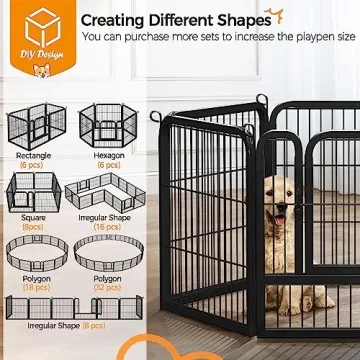Yaheetech Dog Playpen 16 Panels Heavy Duty for Pets